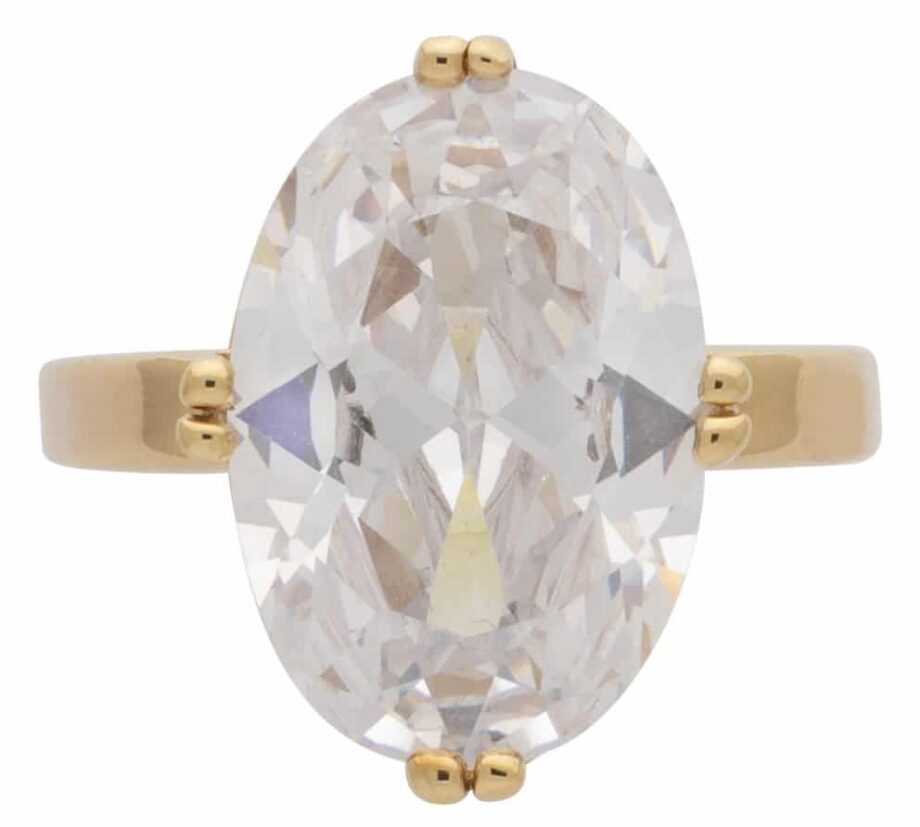 LR-064A | Ladies Ring CZ Large Oval