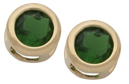 BSE-085 | CZ Round Birthstone Earrings - May
