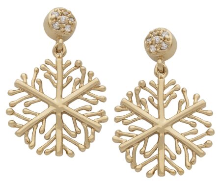 CZE-114 | CZ Snow Flake Earrings