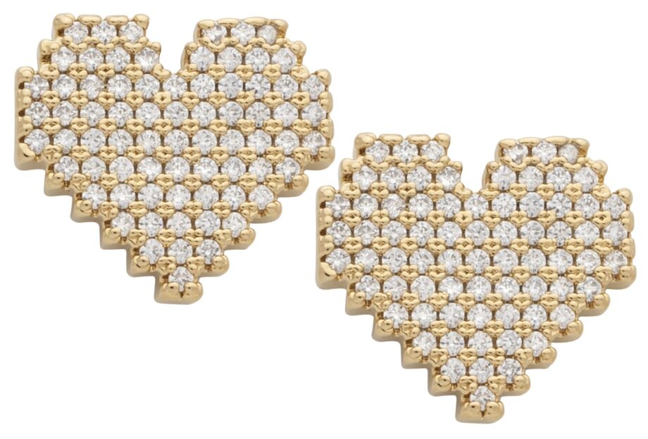 CZE-200 | CZ Heart Earrings