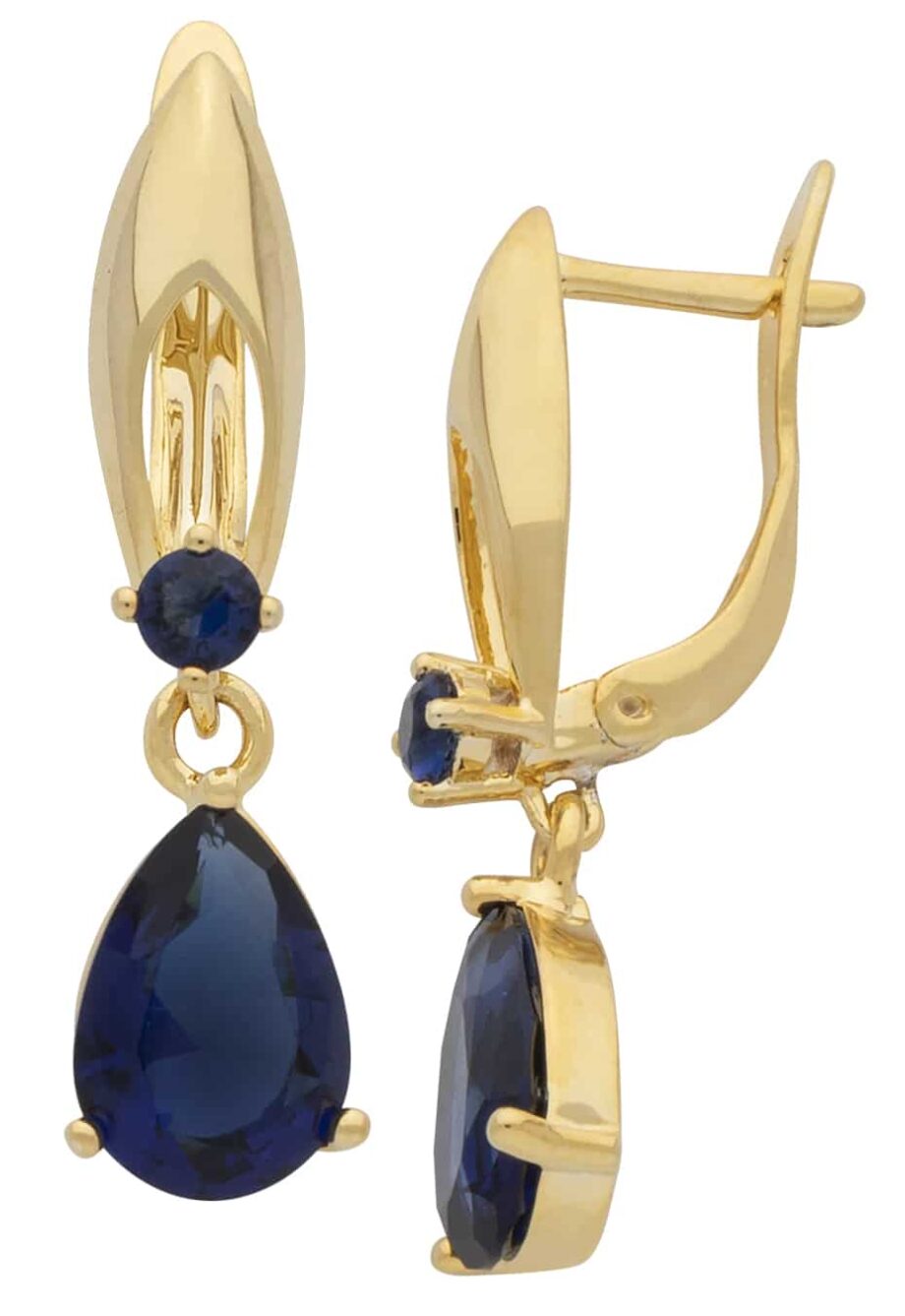 CZE-246 | Sapphire Dangling Earrings