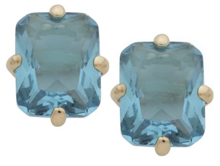 CZE-051 | CZ Aquamarine Earrings