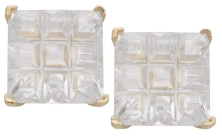 CZE-068 | CZ Square Earrings