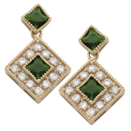 CZE-073 | CZ Green  Earrings