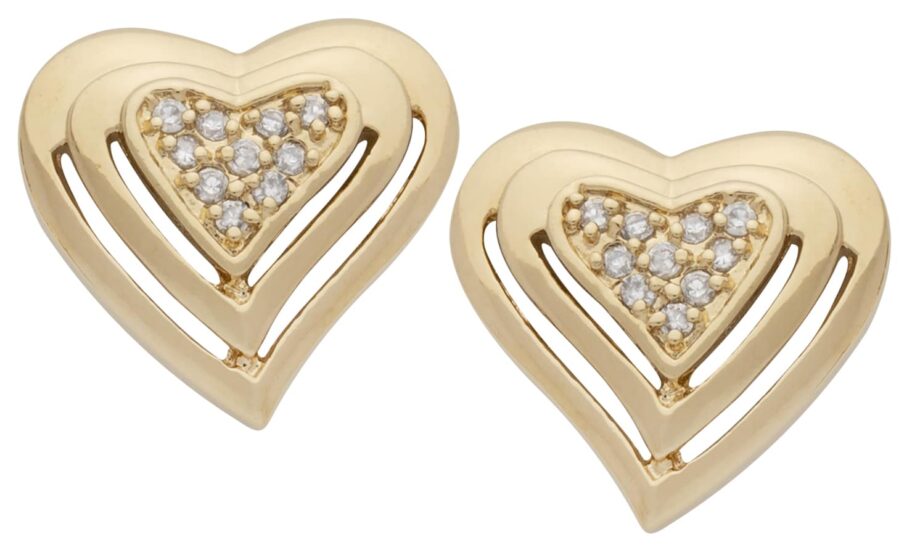 CZE-074 | CZ Heart Earrings