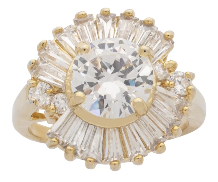 LR-231 | Ladies Ring CZ/Round Center Stone