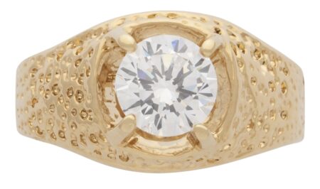 MN-043 | Mens Ring Nugget with CZ Stone