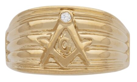 MN-062 | Mens Ring CZ Masonic