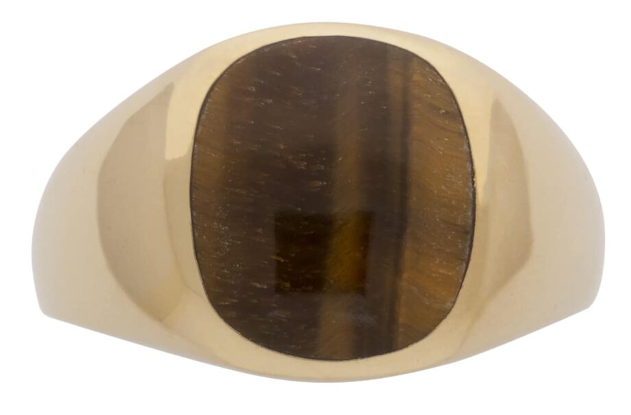 MN-070 | Mens Ring Brown Square Center Stone - DISCONTINUED