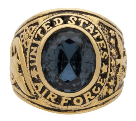 MN-093 | Mens Ring Military "AIR FORCE" Blue Stone