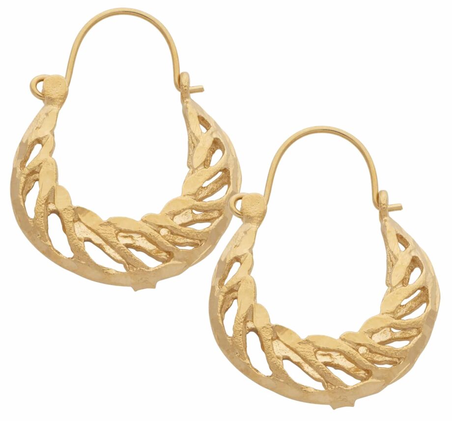 HE-030 | Hoop Earrings Filigree Medium - DISCONTINUED