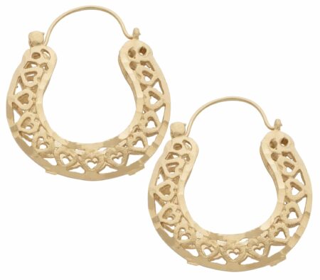 HE-048 | Filigree Earrings Heart Large - DISCONTINUED