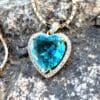 CZP-727-03 | CZ Aquamarine Large Heart Pendant (March) - Image 2