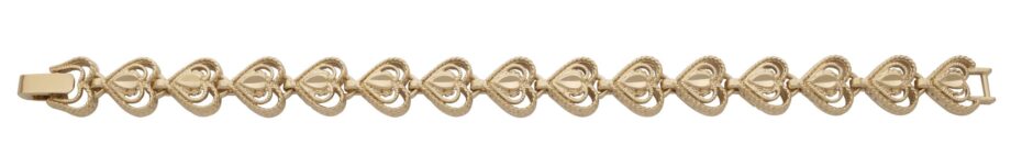 LB-031 | Ladies Bracelet Diamond Cut Hearts - Image 2