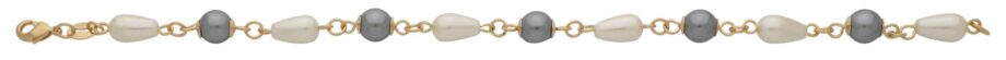 LB-187 | Ladies Bracelet Grayish Blue Balls and White Pearl Stones - DISCONTINUED