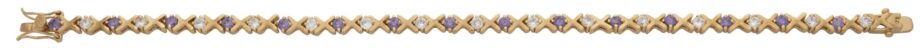 TB-103 | Tennis Bracelet CZ/Amethyst XO
