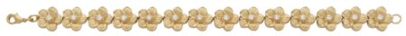 TB-107 | Tennis Bracelet Flower with CZ Center