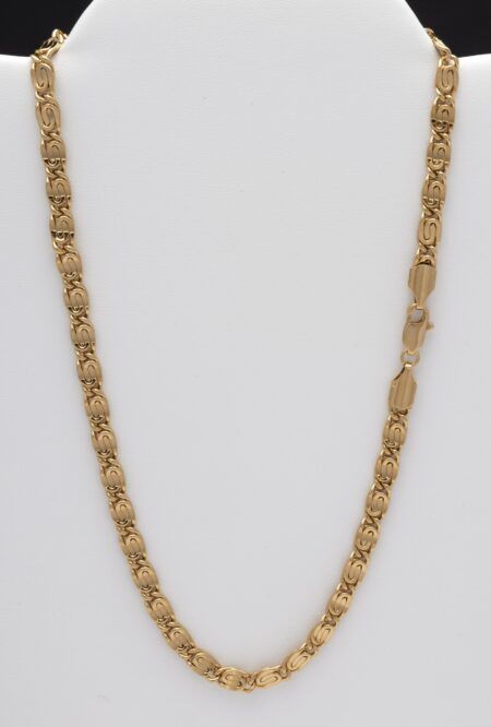 047B | Large Diamond Cut Scroll Chain