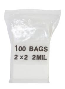 XD-087 | 2" x 2" White Block Plastic Bag (Pack of 100)