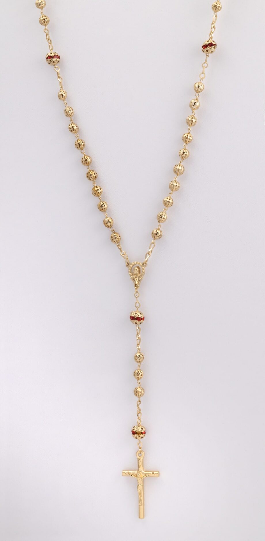 ROSE-40 | Rosary Filigree with Red Bead