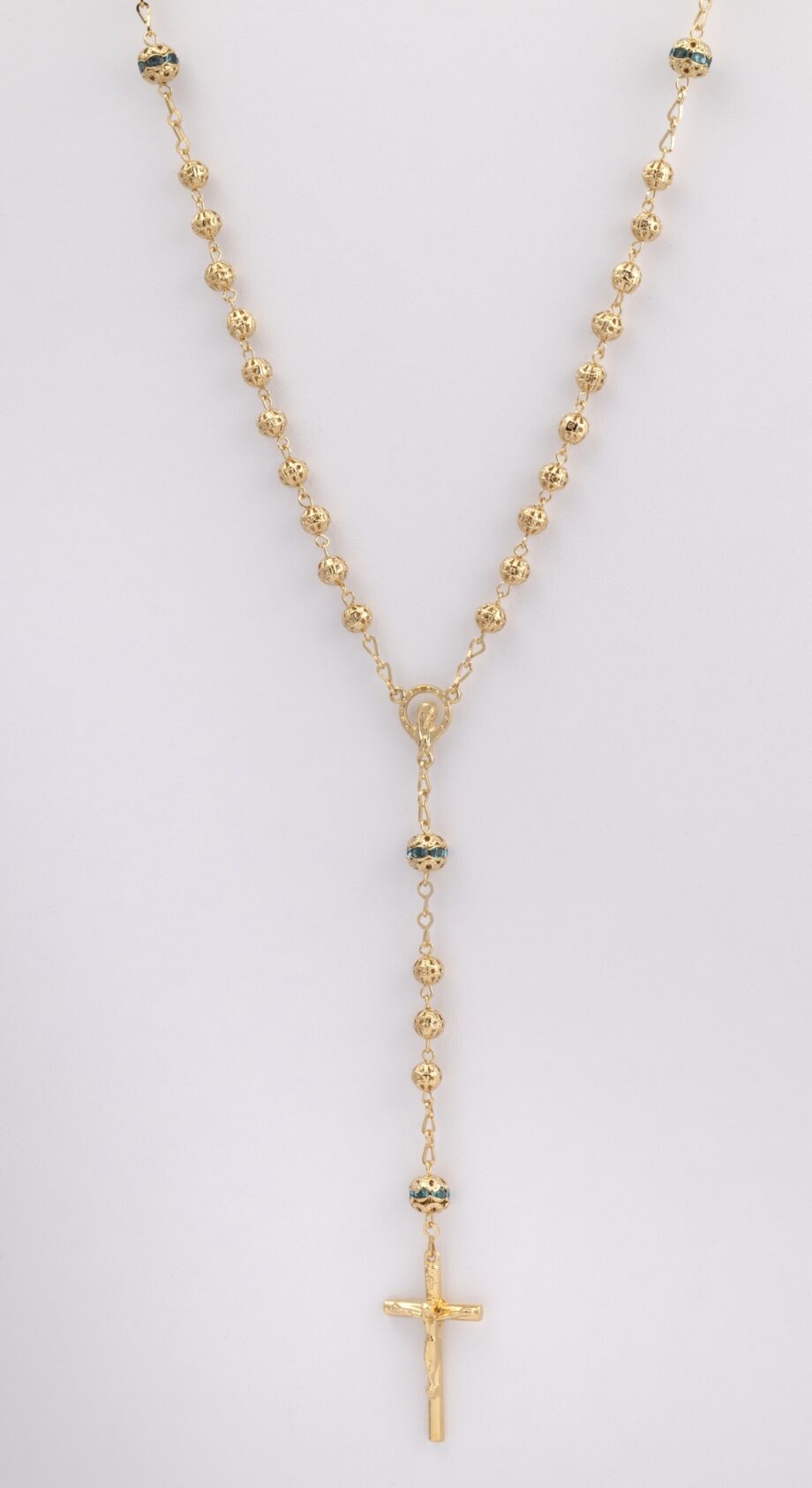 ROSE-41 | Rosary Filigree and Turquoise Bead