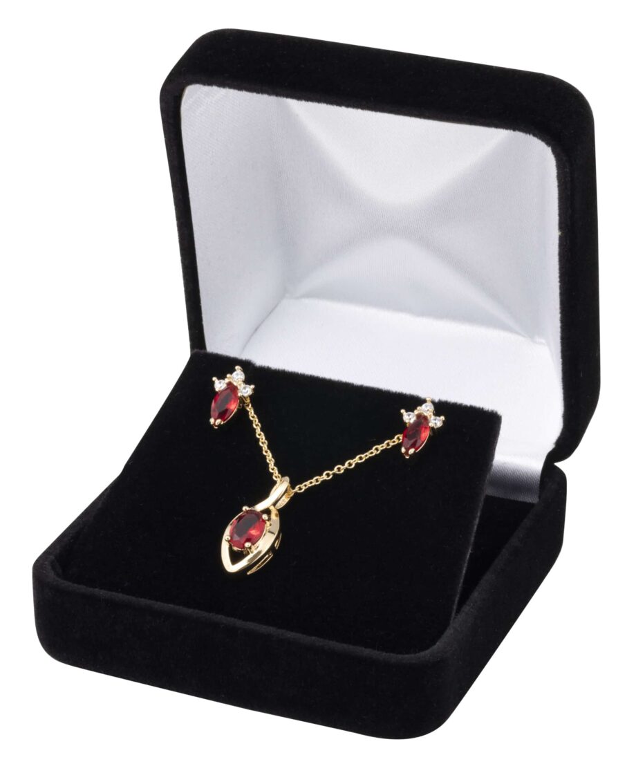 Set 1 - CZ Oval Ruby Set