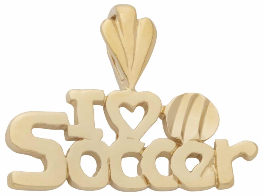 W-143 | I Love Soccer Charm