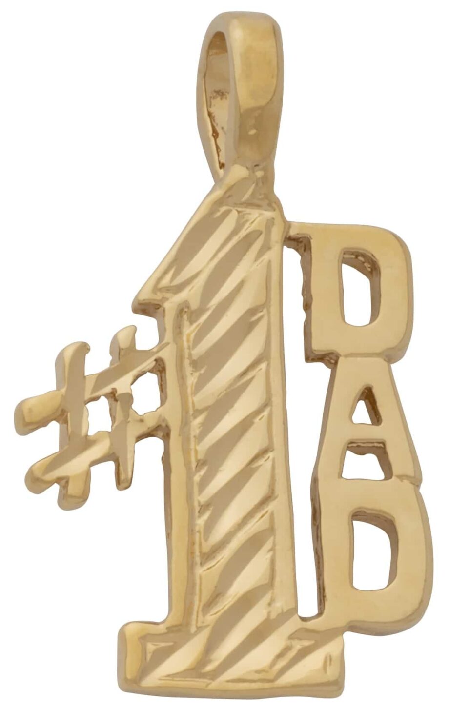 W-068 | #1 Dad Diamond Cut Charm