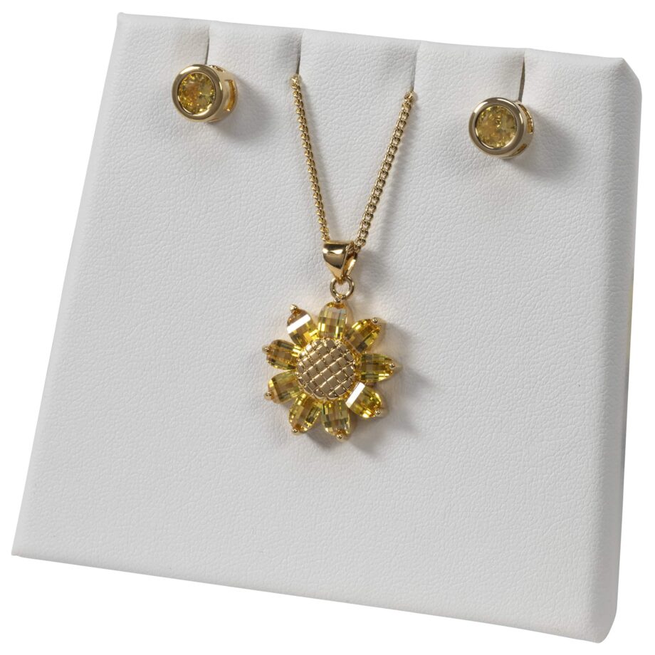 Set 10 - CZ Sunflower Set