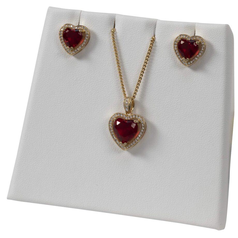 Set 11 - CZ Red Hearts Set