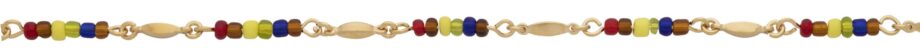 044M | Colored Bead and Gold Bar Chain (Footage)
