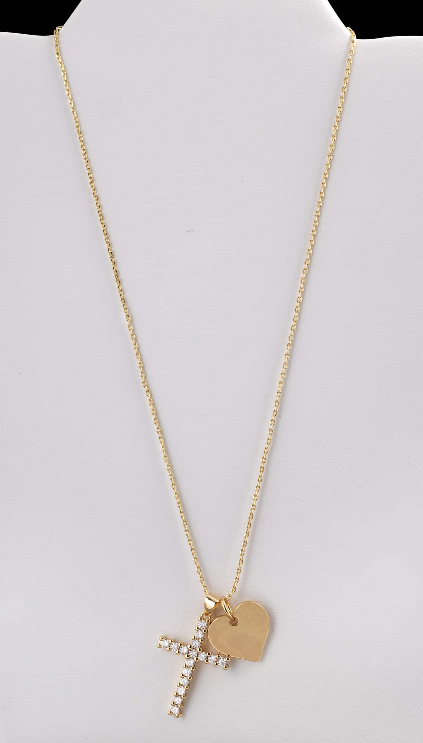 CZNK-24 | CZ Heart / Solid Heart Necklace · Goldfathers Jewelry