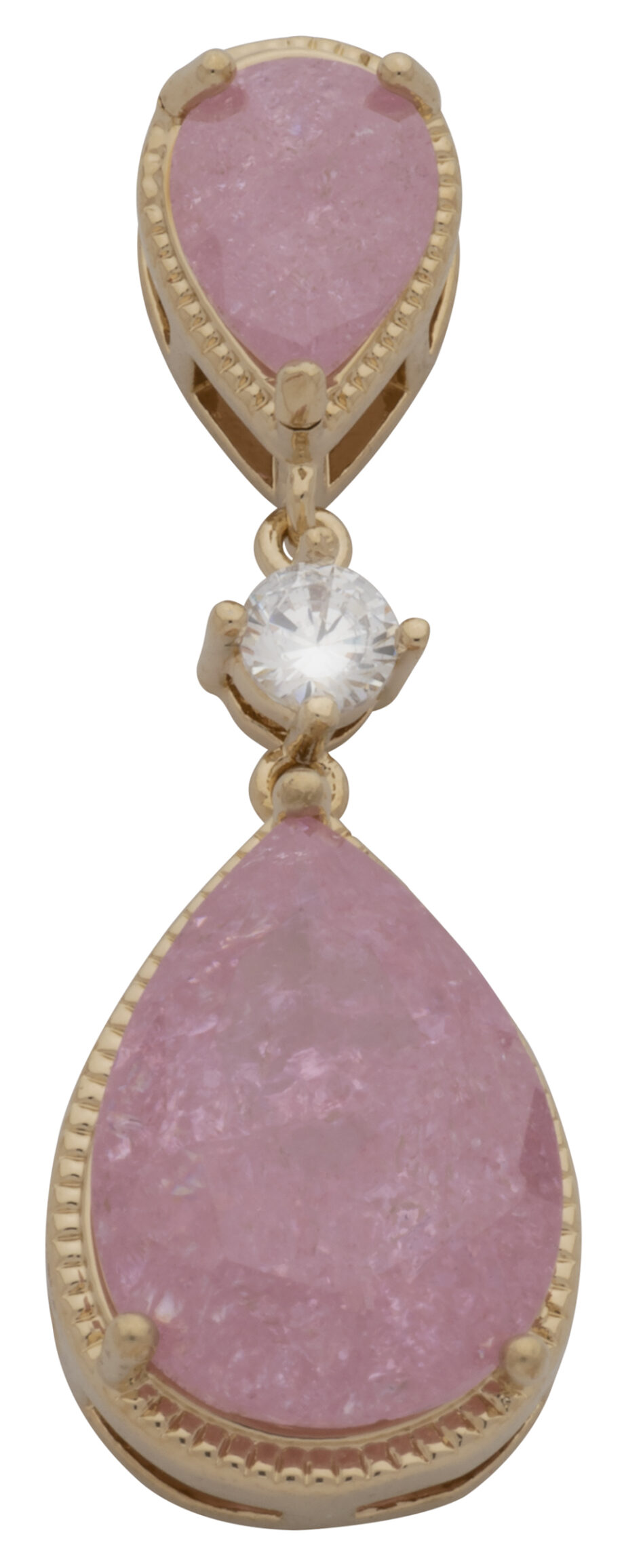 CZP-749 | CZ/Pink Pear Shaped Pendant