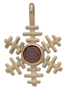 CZP-541 | CZ Center Birthstone Snowflake Pendant