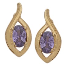 BSE-110 | CZ Oval Birthstone Earrings ~ October/Tourmaline