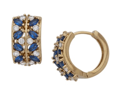 CZE-288 | CZ/Sapphire Earrings Hoops