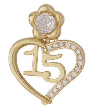 CZP-347 | CZ Quinceañera / Sweet 15 With Rose Pendant