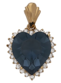 CZP-403 | CZ Titanic Heart Pendant