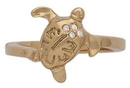 LR-242 | Ladies CZ Sea Turtle Ring