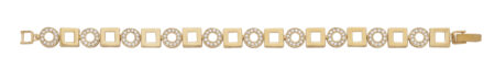 TB-100 | CZ Circles & Squares Tennis Bracelet