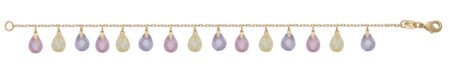 TB-114 | Dangling Pastel Teardrop Tennis Bracelet