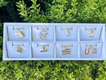 U.S.A. - 8 Charms & Chains - With display | Collection