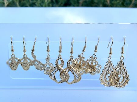 Filigree Earrings - 5 Pair With Display | Collection