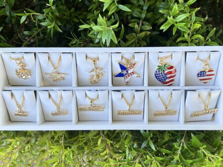 God Bless Our Troops - 12 Charms & Chains - With Display | Collection