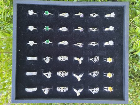 36 Ladies CZ Rings (12 Styles / 3 Sizes Each) with Display | Collection