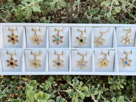 CZ Birthstone Snowflake Pendant | Collection