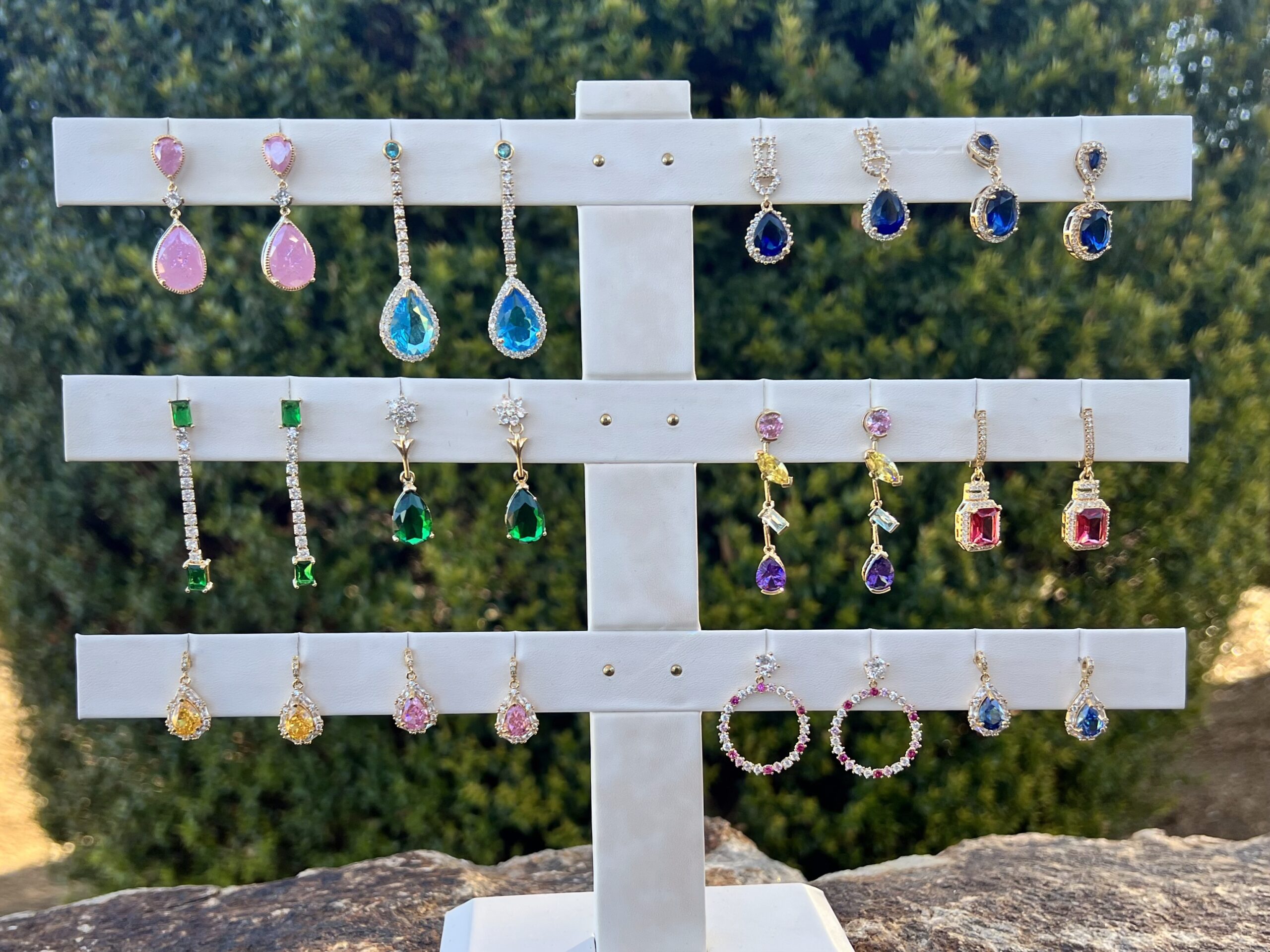 Colorful Earrings #1 - 12 Pair With Display | Collection