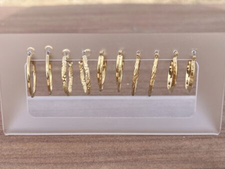 5 Pair Small Hoop Earrings With Display | Starter Kit