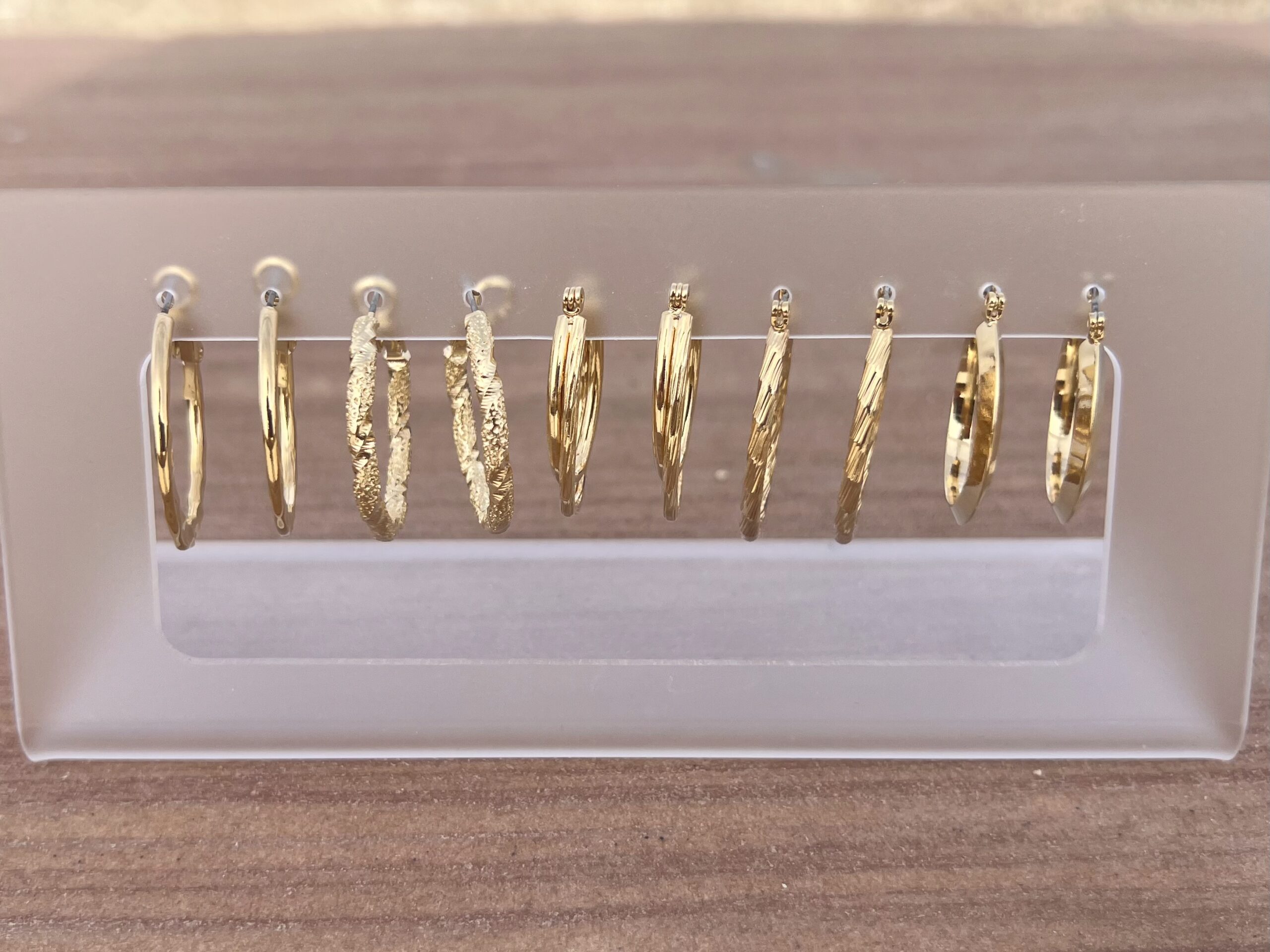 5 Pair Small Hoop Earrings With Display | Starter Kit