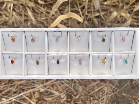 CZ Oval Birthstone Pendant | Collection